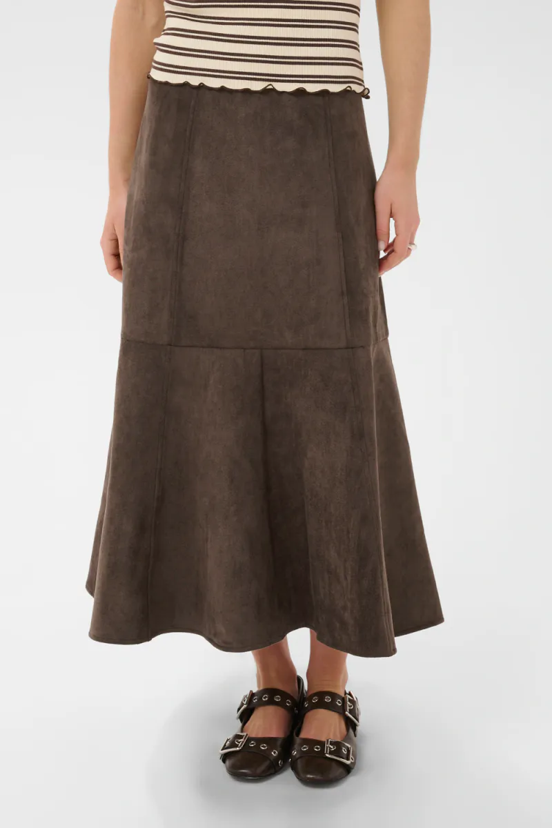 Shadow Skirt, Chocolate Brown