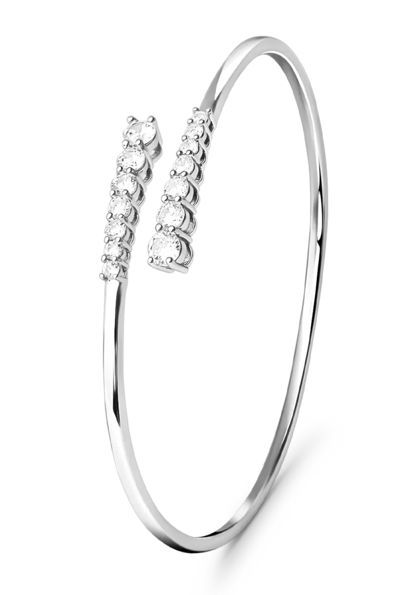 Aurora Bangle Bracelet, Silver