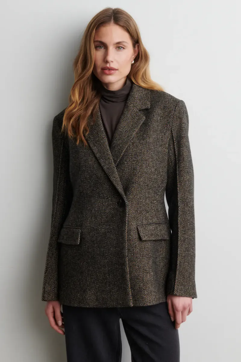 Emi New Fitted Blazer, Demitasse