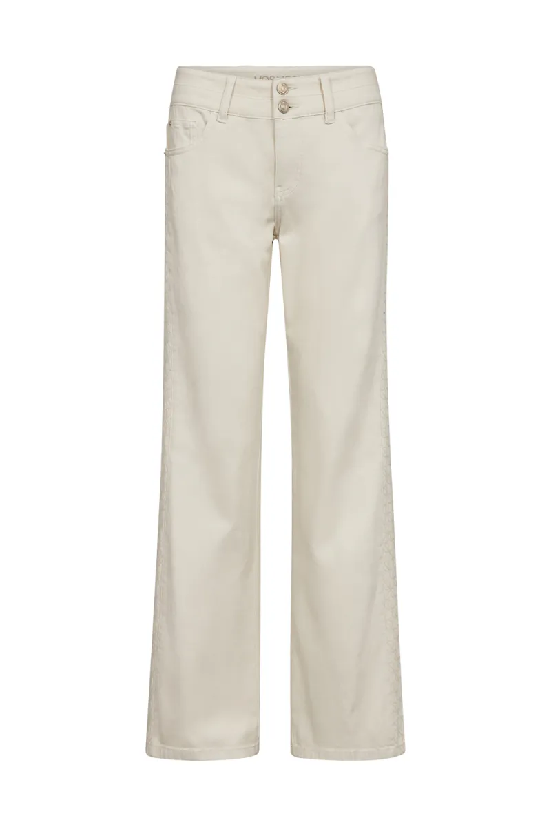 Marlena Emb Jeans, Ecru