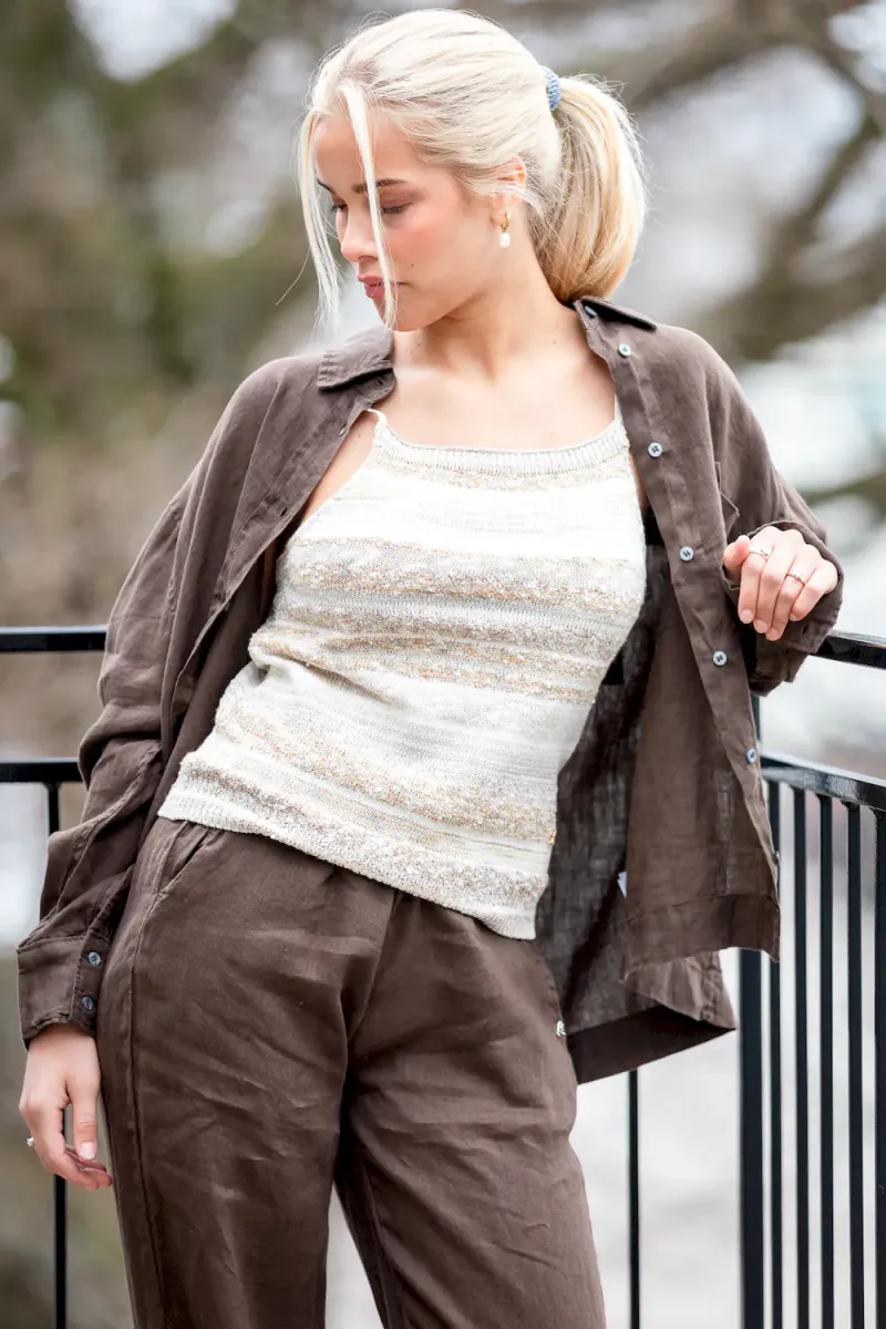 Replay Linen Shirt, Coffee