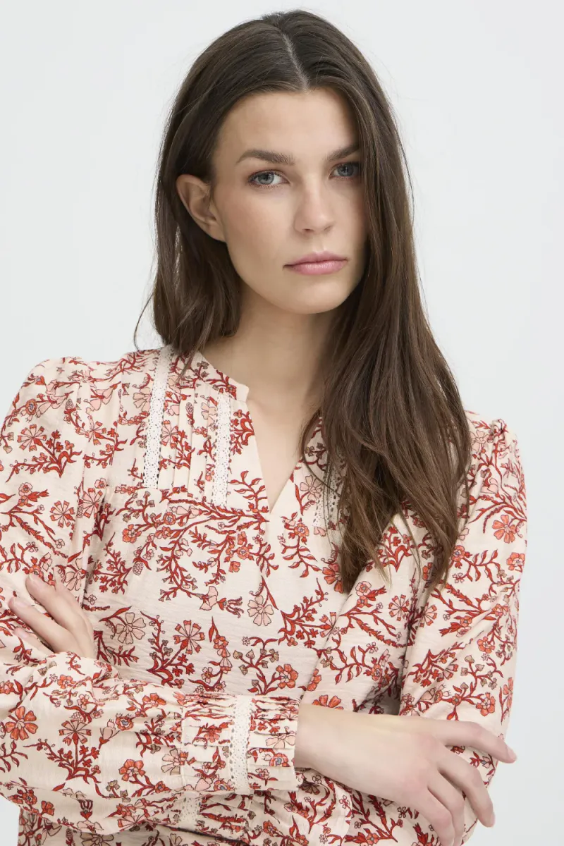 Abrina Blouse, Poppy Red