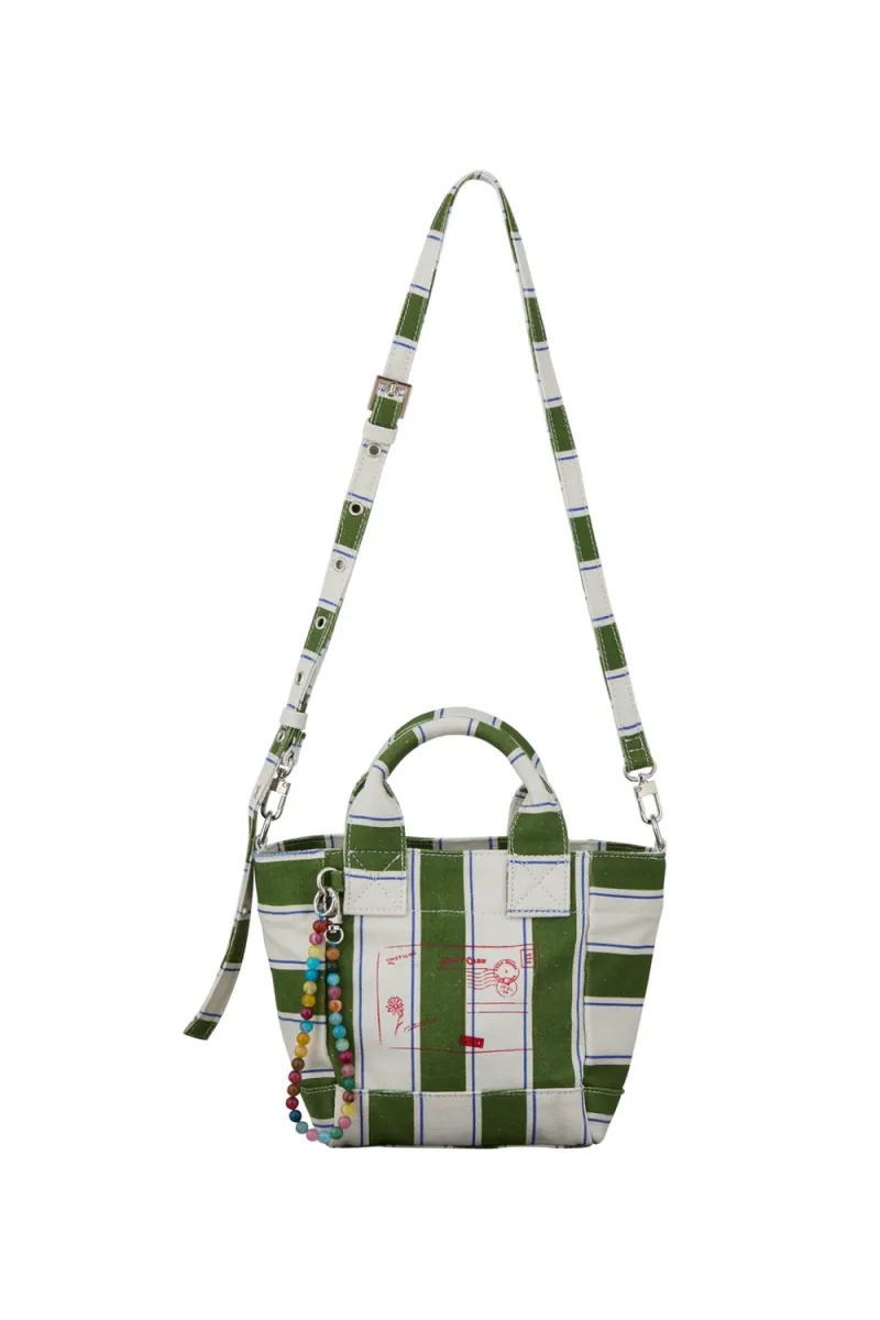 Stripie Canvas Gabby Bag, Banana Palm Green