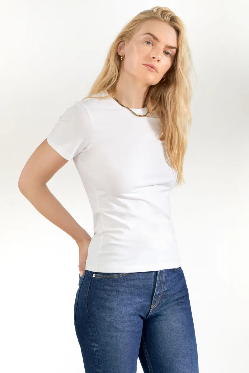 Crew-Neck Slim, White