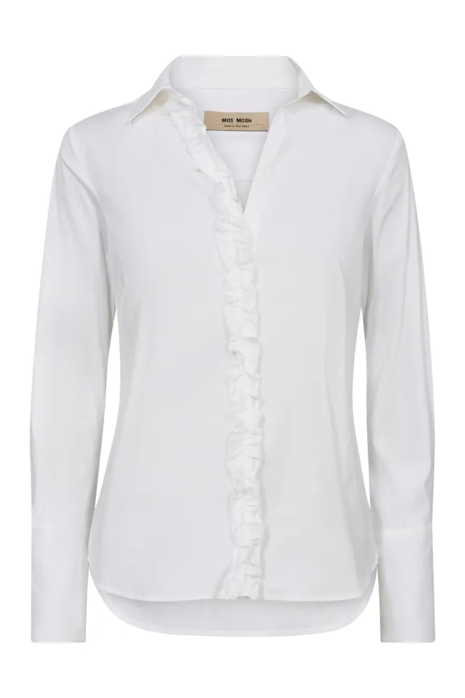 Sybel Satin Shirt, White