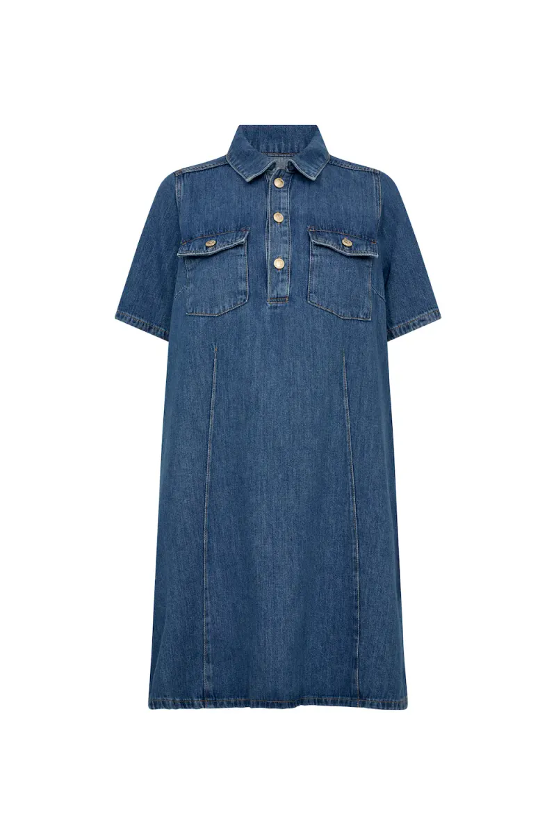 Biba East Dress, Mid Blue